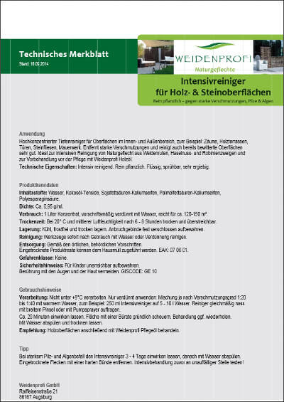 PDF Download Weidenprofi Technisches Merkblatt