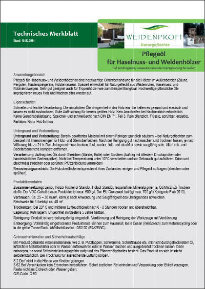 PDF Download Weidenprofi Technisches Merkblatt